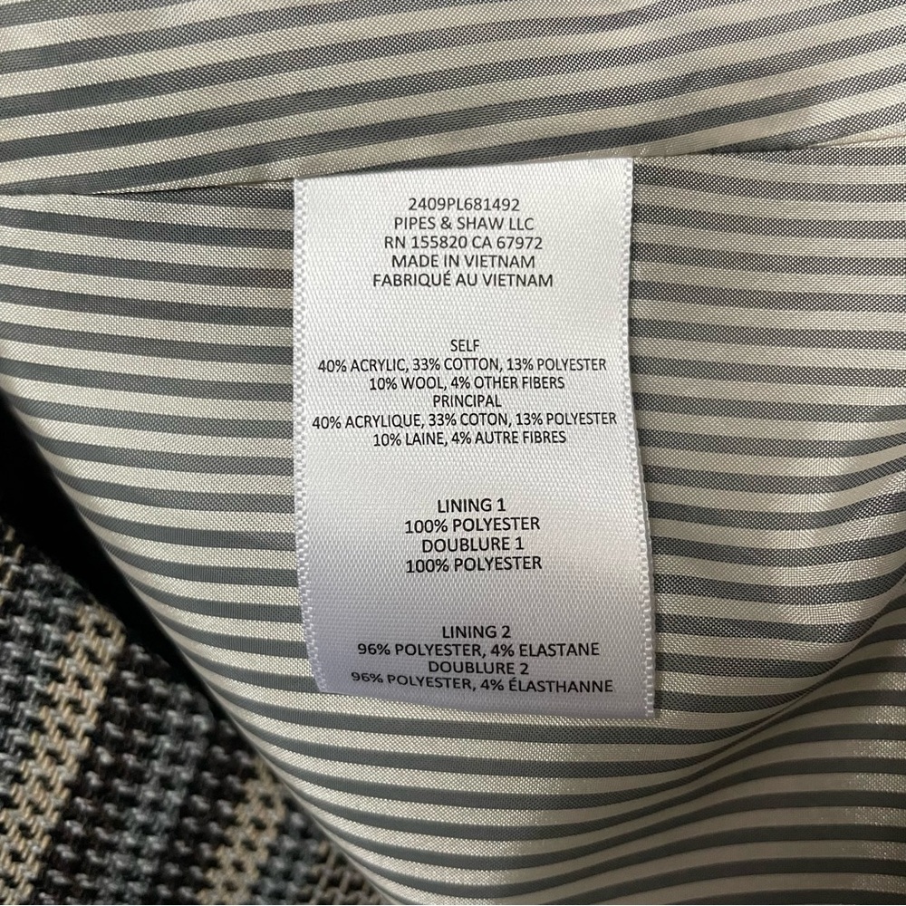 Veronica Beard Plaid Miller Dickey Jacket Black Multi - Picture 2 of 10